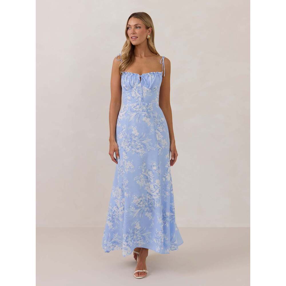 Park & Fifth Light Blue Floral Midi Dress
